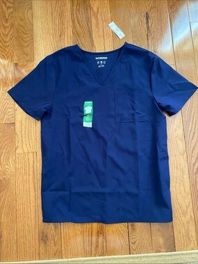 Scrubstar Navy V-Neck Pocket Short Sleeve Shirt